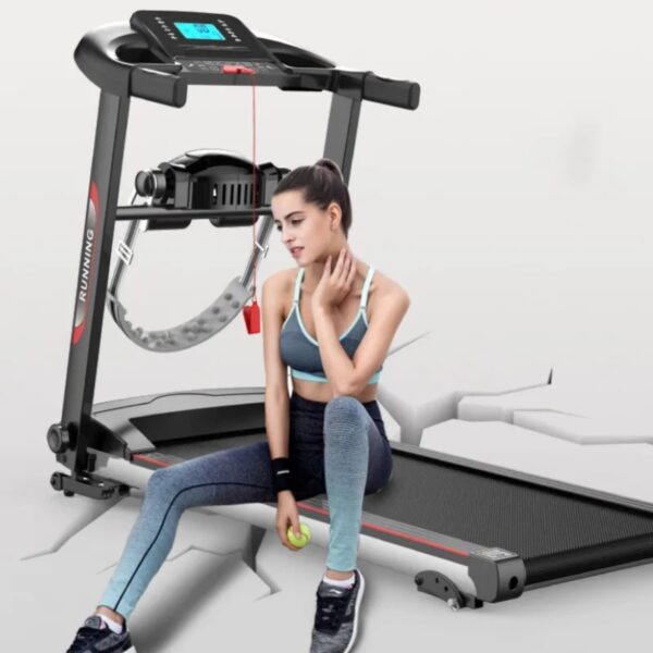 Tapis roulant électrique silencieux multifonction avec ceinture de massage